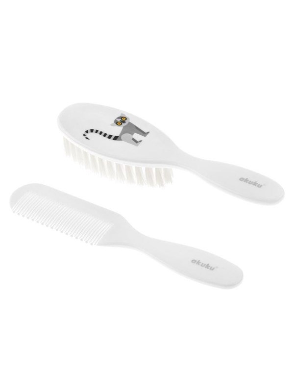 Akuku Comb & hairbrush with nylon bristle lemur