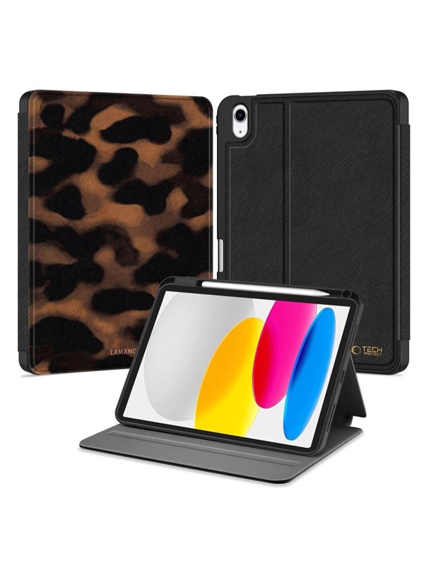 Tech-Protect Lamano Case for iPad 10.9" 10 / 2022 / 11" 11 / 2025 - Brown & Black