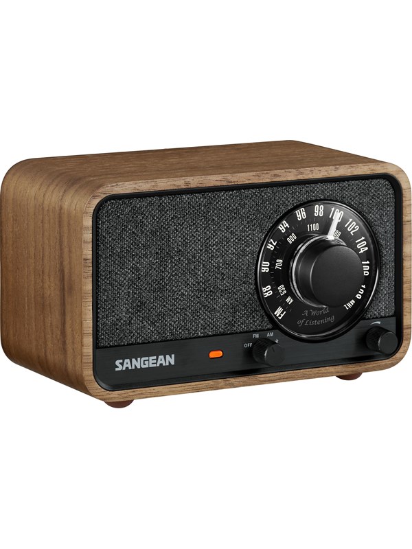 Sangean WR-8 AM/FM/Bluetooth Radio Vintage Walnut - AM/FM - Mono - Walnoot