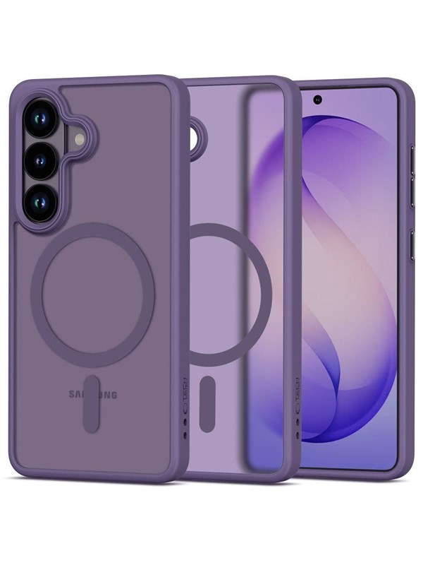 Tech-Protect Magmat MagSafe Case for Samsung Galaxy S26 - Purple Matte