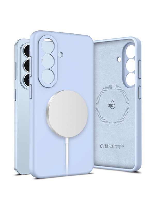 Tech-Protect Silicone MagSafe Case for Samsung Galaxy S26 - Blue
