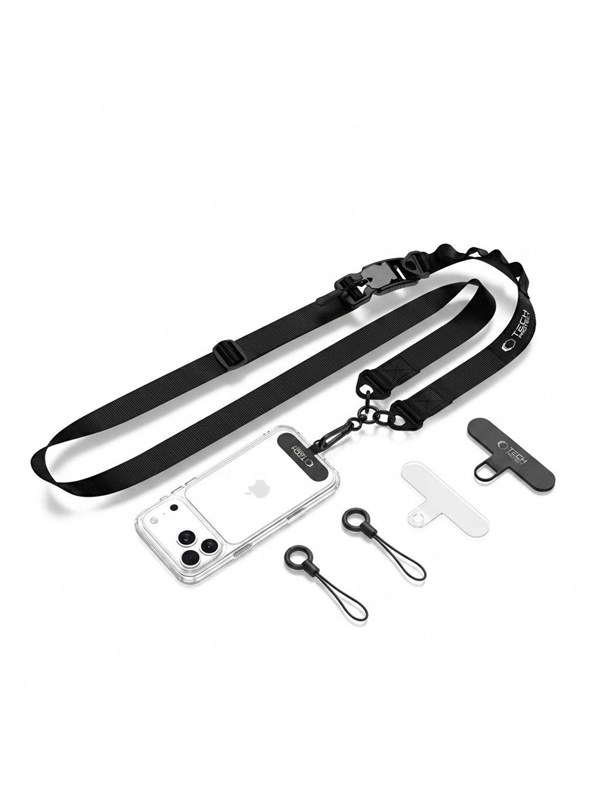 Tech-Protect C9S Rope Crossbody Phone Lanyard - Black