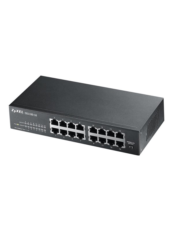 ZyXEL GS1100-16 - switch - 16 ports - rack-mountable
