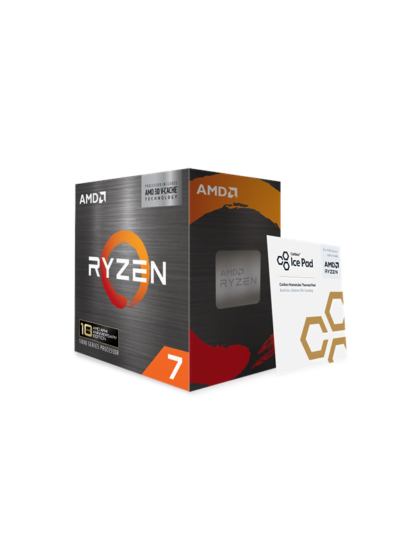 AMD Ryzen 7 5800X3D (10th Anniversary Edition) CPU - 8 kernen - 3.4 GHz -  AM4 -  Boxed (zonder koeler)