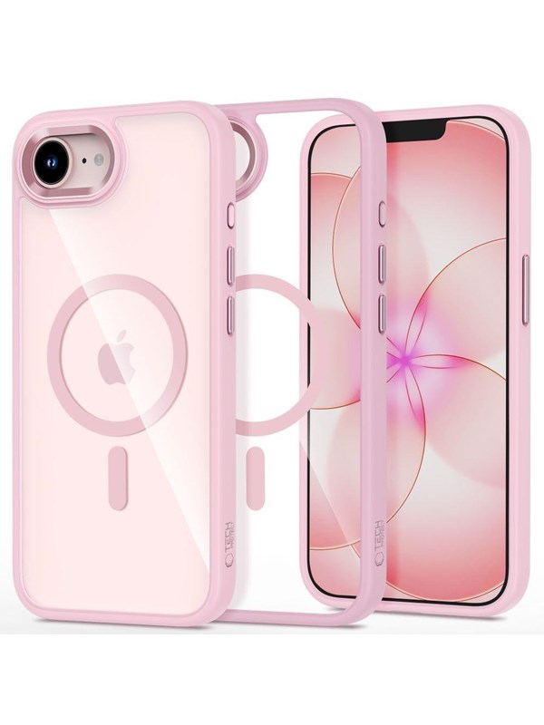 Tech-Protect Magmat MagSafe Case for iPhone 16e / 17e - Clear Pink