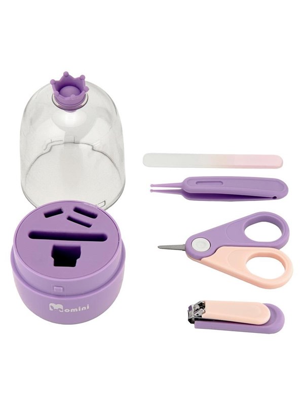 Momini BabyNail Verzorgingsset voor Babynagels - 4-in-1 Babyverzorgingsset - Veilig en Handig - Paars