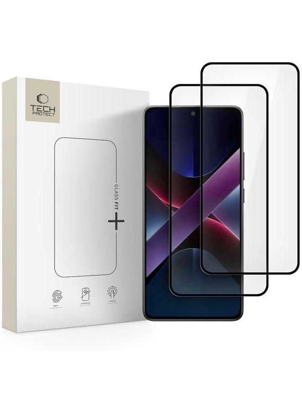 Tech-Protect Glass Fit+ 2-pack Tempered Glass for Xiaomi Poco X7 Pro 5G - Black