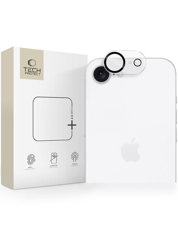 Tech-Protect Cam Fit+ Camera Cover for iPhone 16e / 17e - Transparent