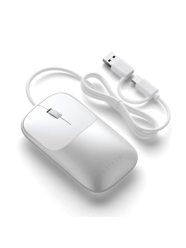 Satechi Slim LX Wired - Muis - Zilver