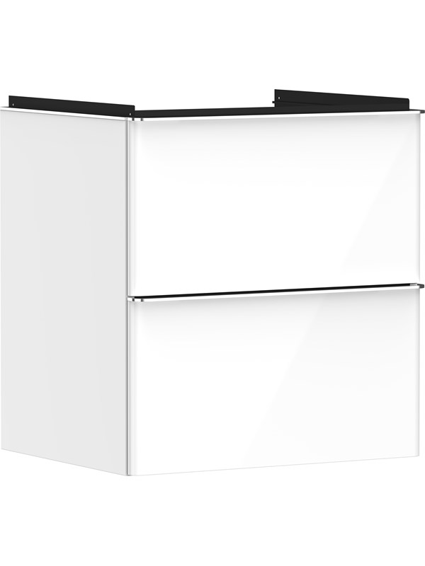 Hansgrohe xelu q vanity unit high gloss white 580/475 with 2