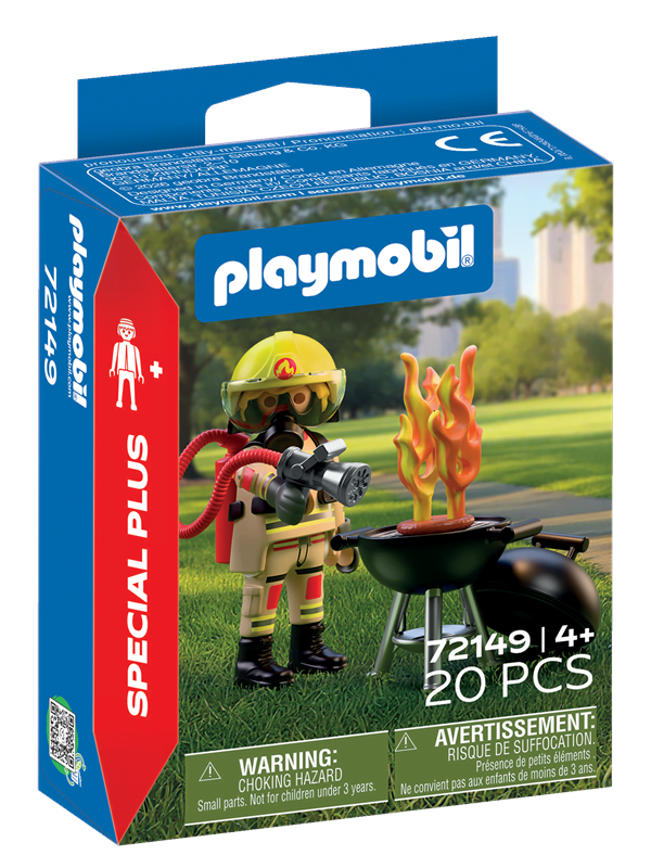 Playmobil Specials Brandweerman met Brandhaard - 72149