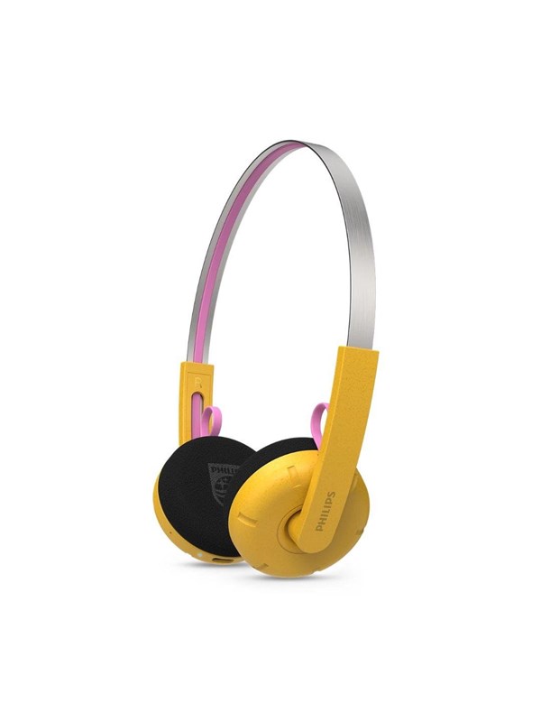 PHILIPS TAMS1YL/00 De Ringo Duo - Draadloze On-Ear Koptelefoon - Bluetooth 6.0 - Tot 26 Uur Batterijduur - USB-C Audio - 40 mm Drivers - Multipoint - Verwisselbare Oorkussens - Geel