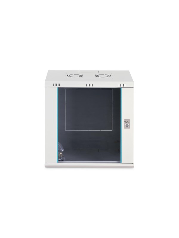 DIGITUS DN-37108 - 12U Wall-Mounted Cabinet | 600x450mm | Glass Door | Unmounted