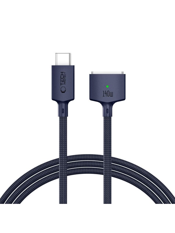 Tech-Protect MMC01 Ultraboost USB-C / USB-C MagSafe 3 140W 200cm Cable for MacBook - Navy Blue