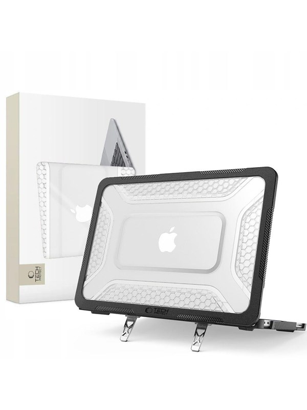 Tech-Protect Kevlar Pro Case for MacBook Neo 13" 2026 - Black and Clear