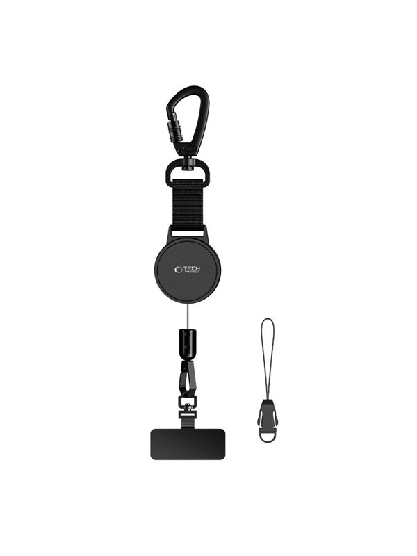 Tech-Protect UrbanLoop Anti-theft Holder with Retractable Phone Cord - Black