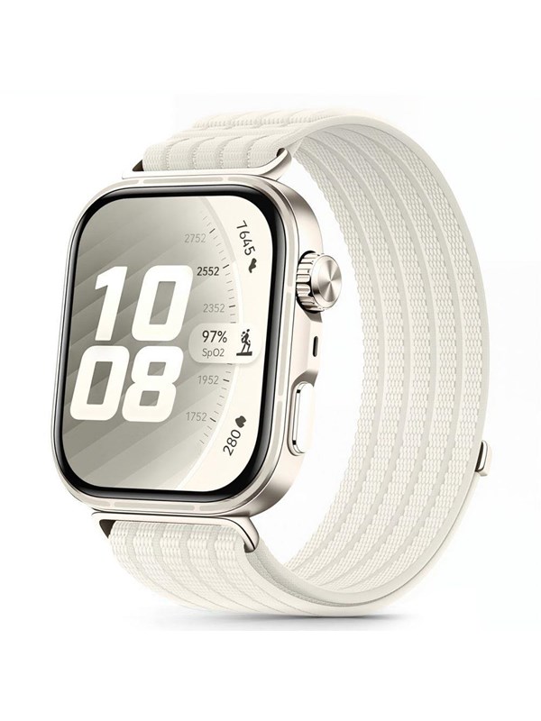 Tech-Protect Nylon Strap an Huawei Watch Fit 3 / 4 / 4 Pro / 5 / 5 Pro - White