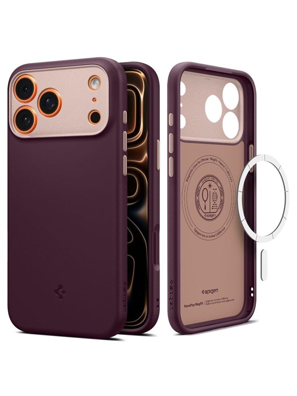 Spigen Nano Pop MagFit Hoesje Geschikt voor iPhone 17 Pro Max - Back Cover Compatibel met MagSafe - Rood
