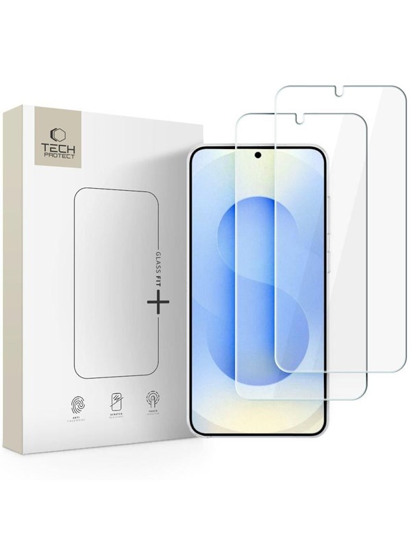 Tech-Protect GLASS FIT+ 2-Pack Tempered Glass for Samsung Galaxy S26