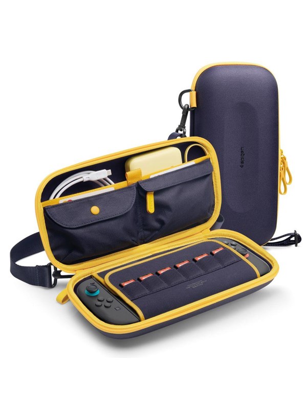 Spigen Nano Pop Pro Pouch for Nintendo Switch 2 - Navy Blue and Yellow - Miscellaneous Accessoires voor spelconsole - Nintendo Switch 2