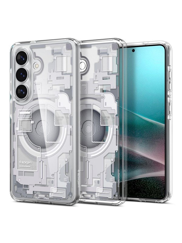 Spigen Hoesje Geschikt voor Samsung Galaxy S26 Plus - Ultra Hybrid MagFit Case - Compatibel met MagSafe / Qi2 - Back Cover Zero One Wit