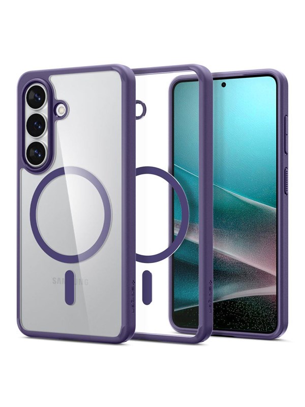 Spigen Hoesje Geschikt voor Samsung Galaxy S26 - Ultra Hybrid MagFit Case - Compatibel met MagSafe / Qi2 - Back Cover Paars