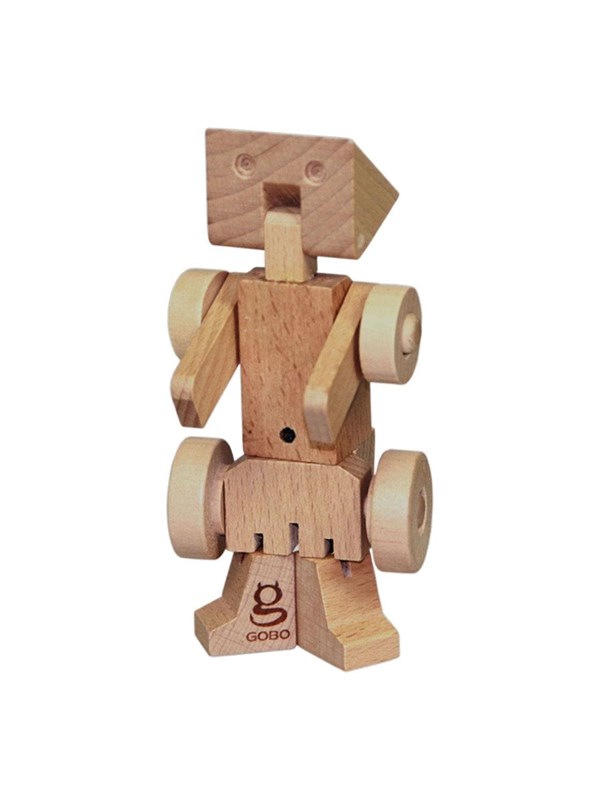 Johntoy houten speelgoed transformeer robot shovel voor kinderen.