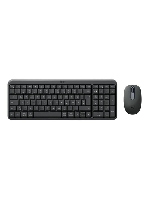 Logitech MK250 - keyboard and mouse set - QWERTZ - German - graphite Input Device - Keyboard and mouse set - Duits - Zwart