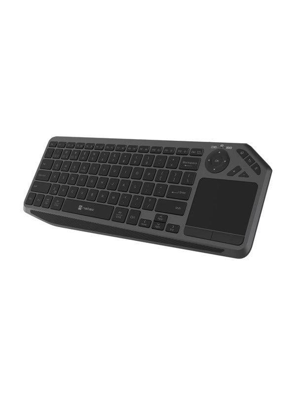 Natec TURBOT 2 - keyboard - 75% compact - with touchpad - QWERTY - US - black grey Input Device - Toetsenbord - Engels (US international) - Grijs