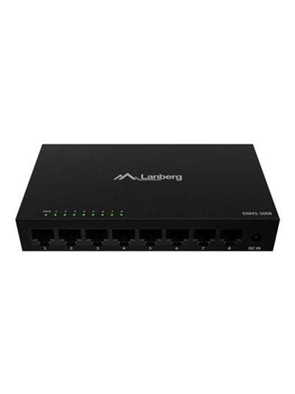 Lanberg DSM1-1008 - switch - 12 V metal case - 8 ports - unmanaged