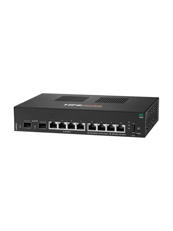 Hewlett Packard Enterprise HPE Aruba Networking CX 6000 8p 10M/100M/1G 2p SFP 1G Switch