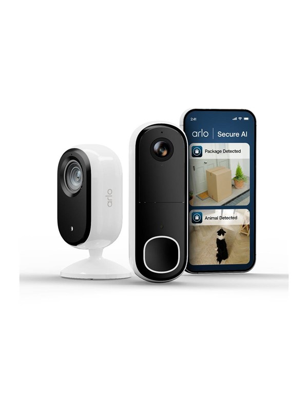Arlo Essential 3 - Essential Outdoor & Doorbell Security Kit - network surveillance camera - with Video Doorbell HD