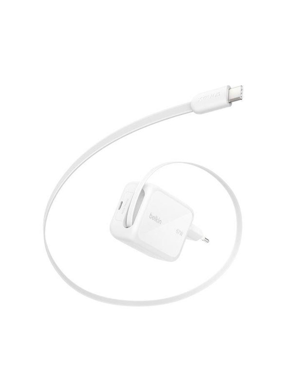 Belkin BoostCharge 67W USB-C with Retractable USB-C Wall Charger - PPS