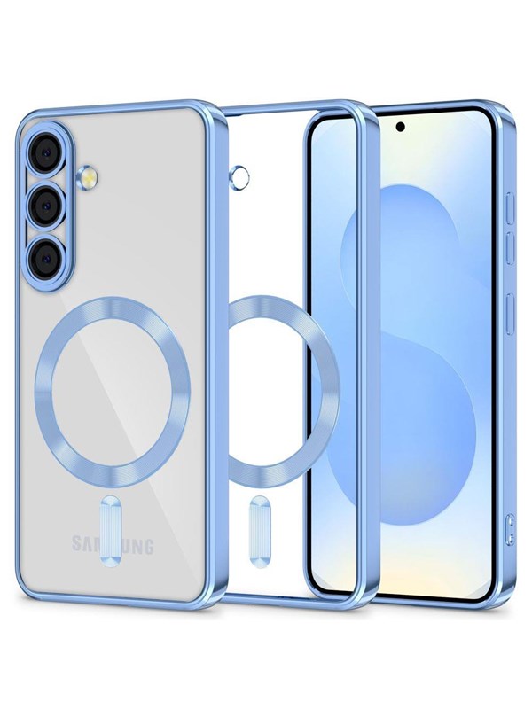 Tech-Protect MagFlex MagSafe Case for Samsung Galaxy S25 - Clear Blue
