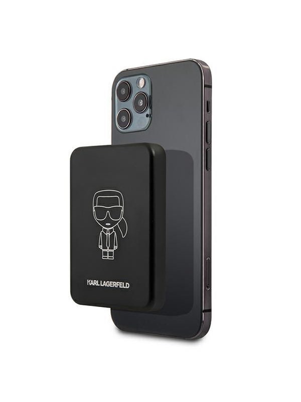 Karl Lagerfeld 3000mAh Inductive Powerbank with MagSafe - Black - 3000 mAh