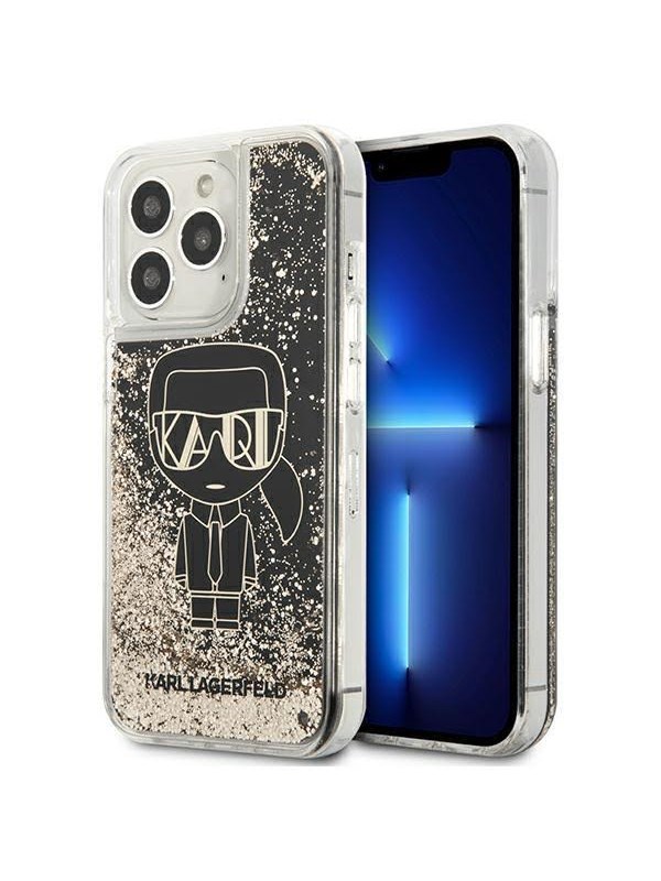 Karl Lagerfeld Liquid Glitter Gatsby Case for iPhone 13 Pro Max - Black