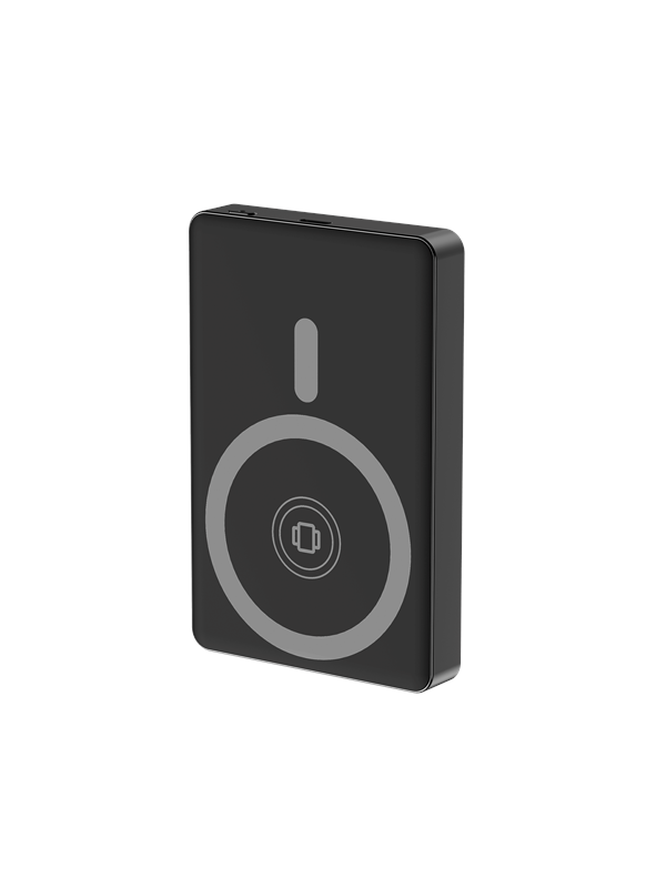 15 W Magnetic wireless powerbank with LCD, 10000 mAh, black