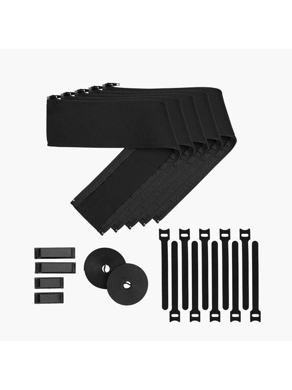 Arozzi Kabelmanagement Set - Sleeves - Clips - Klittenband - Zwart