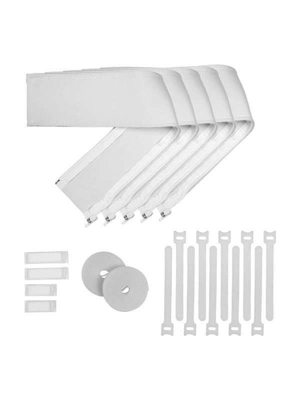 Arozzi Kabelmanagement Set - Sleeves - Clips - Klittenband - Wit