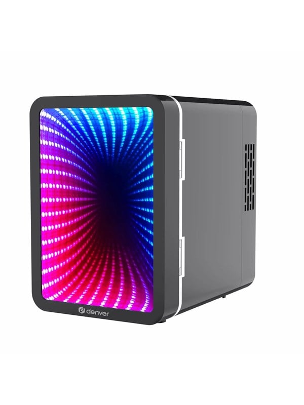 Denver Mini Koelkast - Koelen en Verwarmen - Skincare fridge - Spiegel met LED effect front - MFR604B