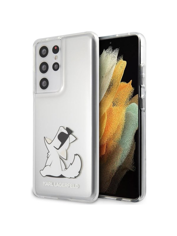 Karl Lagerfeld Choupette Fun Case for Samsung Galaxy S21 Ultra - Transparent
