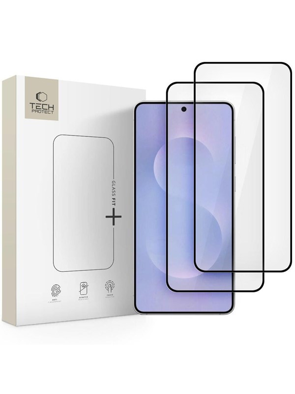 Tech-Protect Glass Fit+ 2-pack Tempered Glass for Samsung Galaxy S25 Edge - Clear