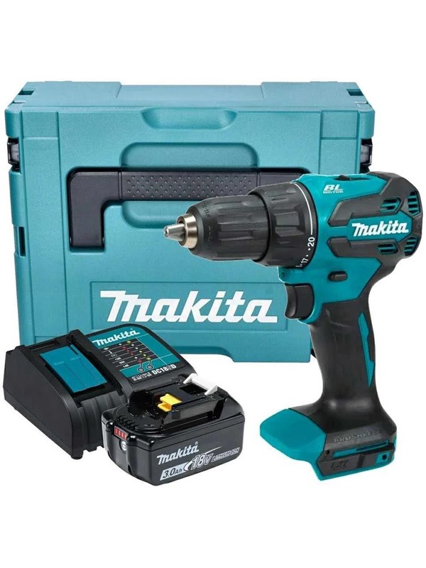 Makita DHP490SF1J Cordless impact drill 18V BL 13mm 65 Nm 1x3.0Ah DC18WC case