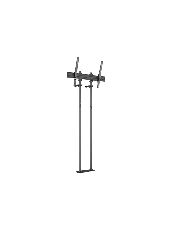 Multibrackets M Pro Series mounting kit - for flat panel - dual pole - black - Max - recommended for 98"