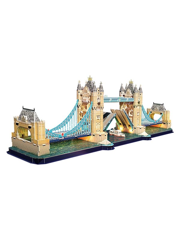 Cubic Fun 3D-puzzel Tower Bridge - Met LED-verlichting - Vanaf 10 jaar