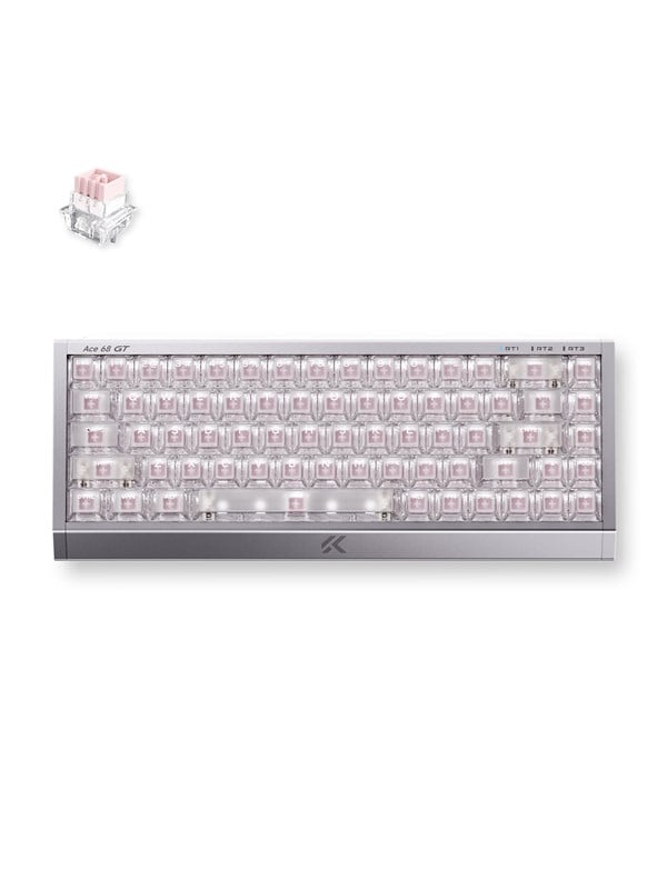 MCHOSE Ace 68 GT Mount Tai Magnetic Hall Effect - Gaming Toetsenbord - Zonder Numpad - Engels (US international) - Zilver
