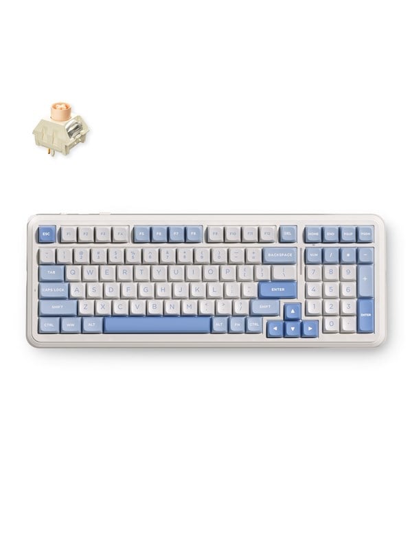 MCHOSE K99 V3 Wireless Mechanical (Sky Blue) - Gaming toetsenbord - Engels (US international) - Wit