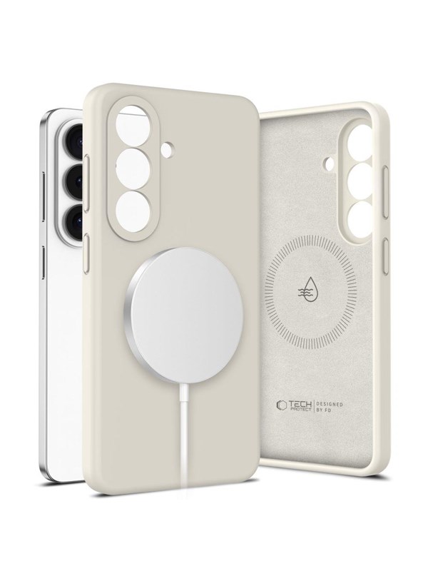 Tech-Protect Silicone MagSafe Case for Samsung Galaxy S26 - Beige