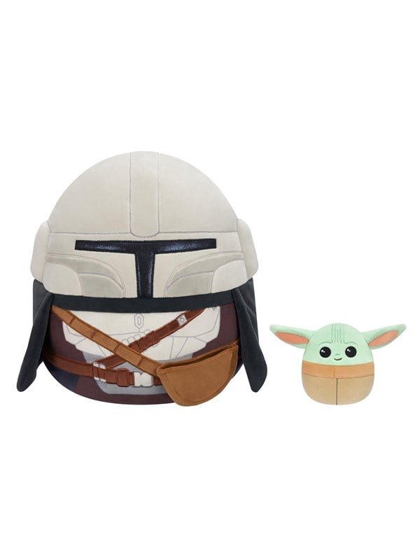 Squishmallows 30 cm Mandalorian and 9 cm Grogu