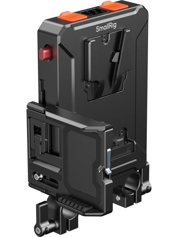 SmallRig 5881 Intelligent V-Mount Battery Adapter Plate with 15mm Dual Rod Clamp